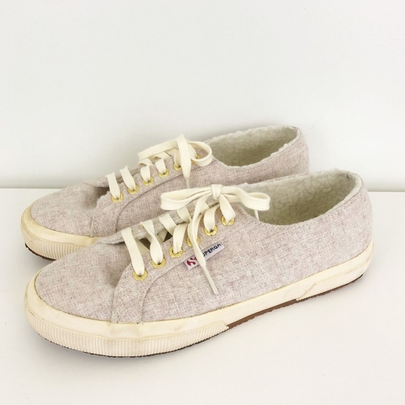 superga sherpa lined sneakers
